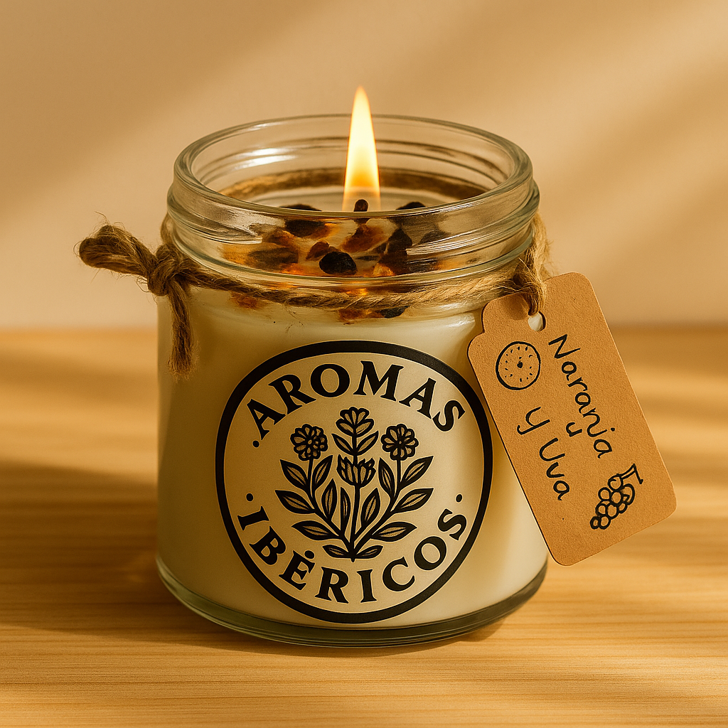 Vela Antioxidante de Naranja y Uva